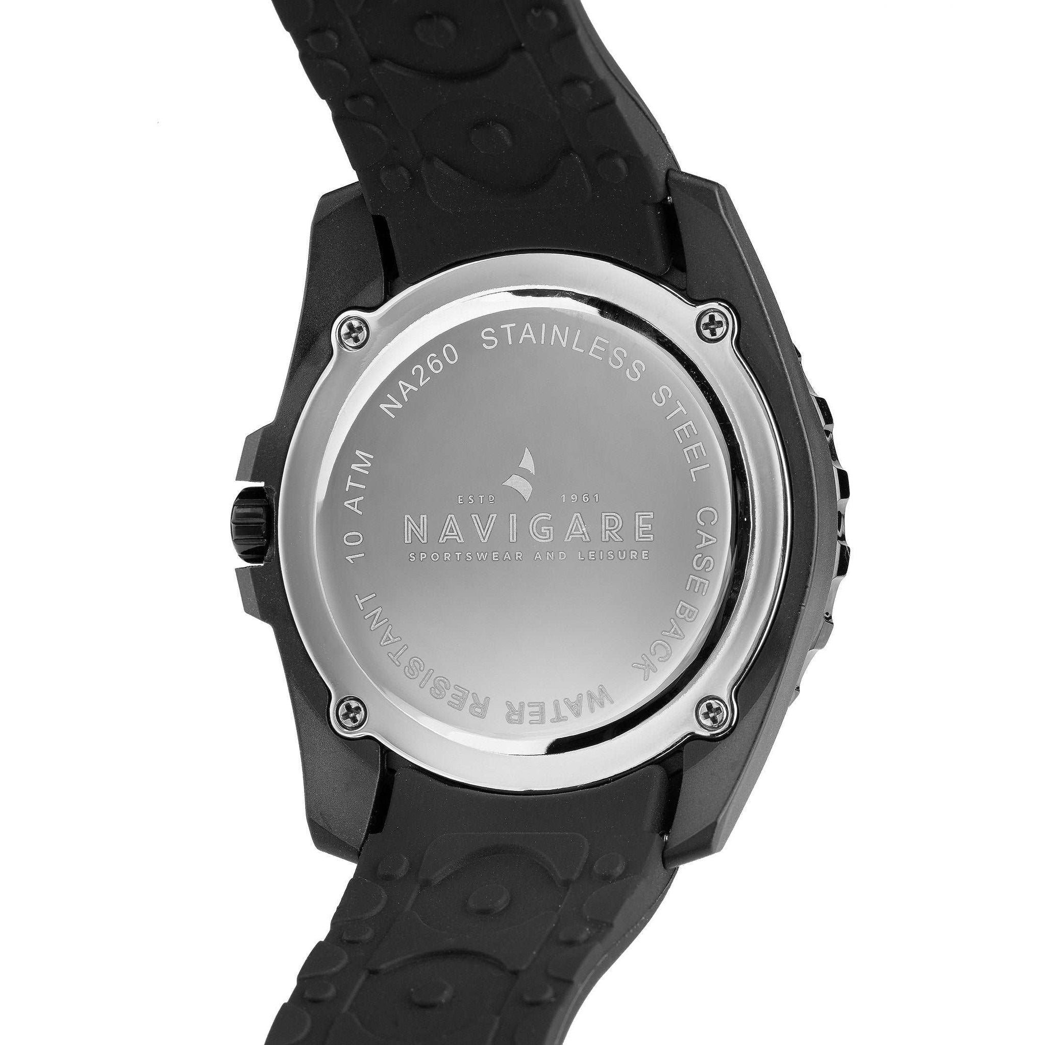 Orologio da uomo Navigare Varadero, NA256, sportivo, resistente all'acqua, cassa in acciaio, cinturino in silicone (Blu Blu Orologio da uomo Navigare Varadero, NA256, sportivo, resistente all'acqua, cassa in acciaio, cinturino in silicone (Blu Blu